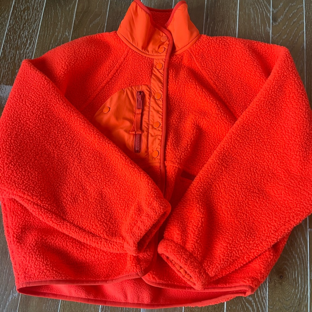 Like New Free People Movement HIT THE SLOPES Fleece size XS Orange